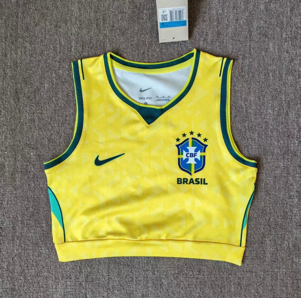 🇧🇷 Crop Top Brésil Femme 2026